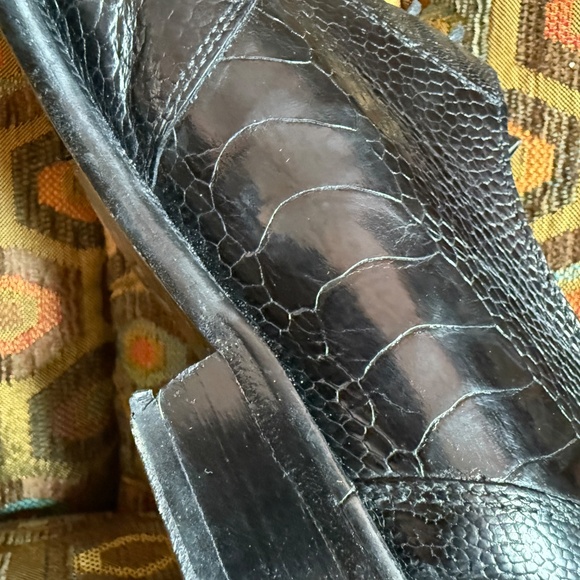 David Eden ostrich leg black "SALOMON" men's 9 Vero Cuoio - Picture 9 of 16